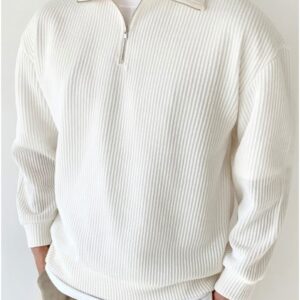 Classy old money white sweatshirt